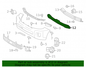 Абсорбер переднего бампера Toyota Land Cruiser 13-15