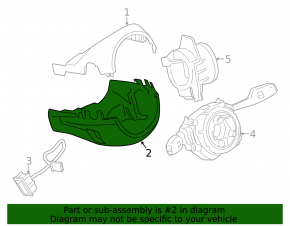 Обрамление рулевой колонки BMW 4 F32/33/36 14-20 черное, 2 части, под подогрев руля