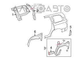 Подкрылок задний левый Toyota Sequoia 08-21