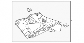 Накладка задней стойки правая Toyota Venza 21-24 черная, потерта