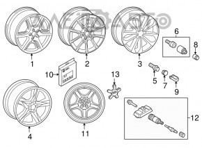 Диск колесный R18X8J ET39 Audi Q5 8R 09-17 тип 2, бордюрка