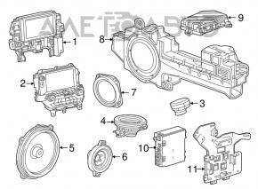 Динамик торпедный Cadillac ATS 13-19 BOSE