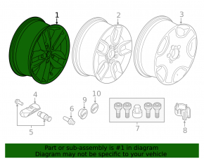 Диск колесный R17x7JxET50 r124 styling Mini Cooper Countryman R60 10-16 черный