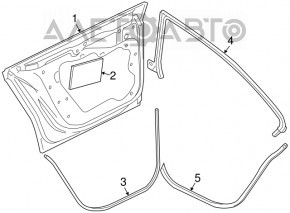 Дверь голая задняя левая VW CC 08-17