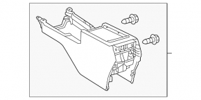 Консоль центральная подлокотник Toyota Camry v50 12-14 usa серая, царапины