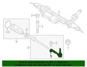 Наконечник рулевой тяги правый BMW X5 F15 14-18