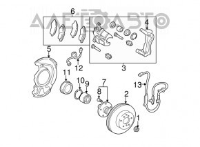 Кожух тормозного диска передний правый Toyota Camry v30 2.4