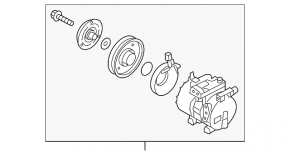 Компресор кондиціонера Hyundai Veloster 12-17
