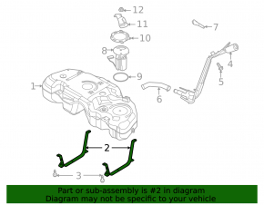 Кронштейн топливного бака левый Ford Escape 20-26 1.5. 2.0 FWD