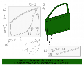 Дверь голая передняя правая Lexus CT200h 11-17