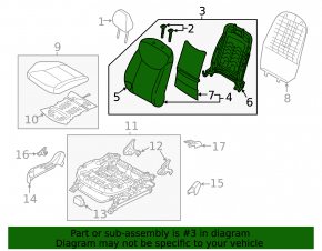 Пассажирское сидение Hyundai Elantra UD 11-13 без airbag, ткань сер