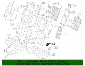 Заглушка Isofix заднего ряда 2 ряд Land Rover Range Rover Velar 18-23 черная