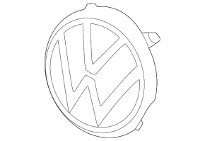 Эмблема решетки радиатора grill Volkswagen ID.4 21-26 под камеру