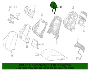 Подголовник передний левый Mercedes W167 GLE 350 450 20-24 кожа, бежевая, под химчистку
