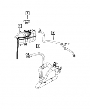 Патрубок охлаждения нижний Jeep Cherokee KL 19-23 2.4