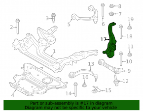 Цапфа передняя правая BMW 5 G30 18-23 M, AWD