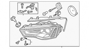 Фара передня ліва Audi A4 B8 13-16 рест ксенон led