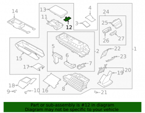 Подлокотник Nissan Ariya 23-26 кожа черная