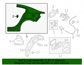Четверть крыло задняя правая Mazda 3 14-18 BM