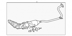 Приемная труба с катализатором Toyota Prius 30 12-15 plug-in