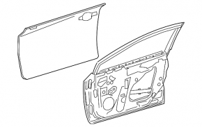 Дверь голая передняя левая Toyota Land Cruiser 24-26