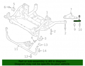 Кронштейн переднего подрамника левый Land Rover Range Rover Velar 18-23