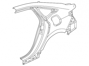 Четверть крыло задняя правая Honda Civic XI FE/FL 22-26 4d
