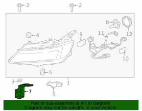 Кронштейн фары нижний внутренний правый Chevrolet Impala 14-20