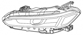 Фара передня права в зборі Honda Civic XI FE/FL 22-26 LED