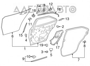 Дверь в сборе задняя правая Toyota Camry v70 18-24 белый 040, тычка