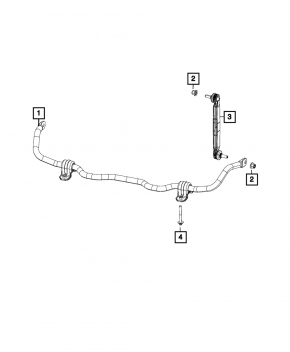 Стабілізатор передній Jeep Compass 17-26