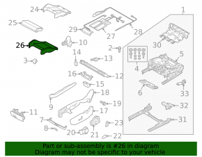 Пассажирское сидение Audi Q3 83A 19-23 с airbag, S-Line, электрическое, механическая подпорка коленей, подогрев, кожа черная, вставки алькантара, белая строчка, царапины на пластике, под чистку