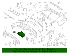 Накладка заднего бампера нижняя Mercedes W166 ML 12-15 под фаркоп