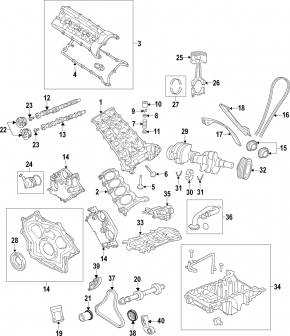 Масляный насос ДВС Land Rover Range Rover Sport 13-18 3.0, 5.0