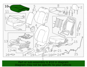 Водительское сидение Buick Encore 18-22 с airbag, электро+механика, комбинированная кожа черная с черной тканью, контакт с водой, рабочее
