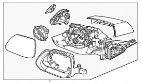 Зеркало боковое левое Kia Niro 23-26 HEV, PHEV подогрев, BSM
