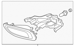 Противотуманная фара птф правая Hyundai Azera 12-17