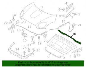 Уплотнитель решетки дворников Mini Cooper Countryman R60 10-16