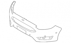 Бампер передний голый Ford Focus mk3 15-18 рест