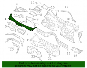 Решетка дворников пластик BMW 4 F32/33/36 14-20