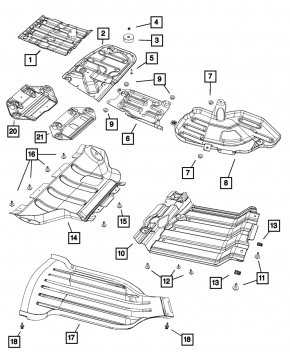 Защита двигателя Jeep Grand Cherokee WK2 16-22 3.6 металл