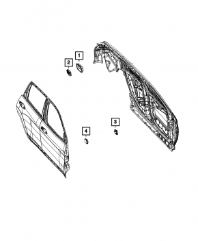 Компьютер двери передней левой Jeep Cherokee KL 14-23