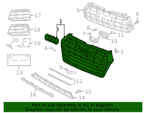 Решетка радиатора grill Audi Q5 80A 18-20