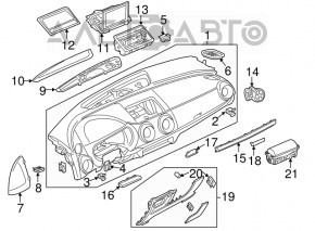 Монітор, дисплей, навігація Audi A3 8V 15-20 MMI Bang and Olufsen, із чорною накладкою, подряпини, повітря під склом