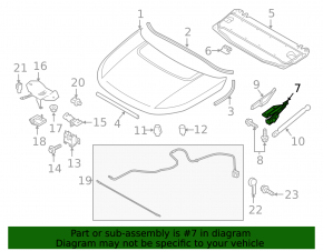 Петля капота права Land Rover Discovery Sport 17-19
