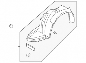Подкрылок передний правый Subaru Impreza WRX GH 08-11