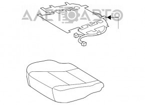 Пассажирское сидение Toyota Camry v50 12-14 usa без airbag, механическое, ткань серое, под химчистку