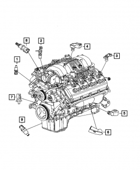 Датчик детонации Jeep Compass 17-22 2.4