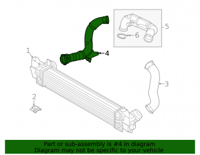 Патрубок интеркулера правый BMW X1 F48 20-22 B46