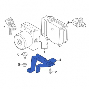Кронштейн блока ABS Ford Focus mk3 15-18 рест